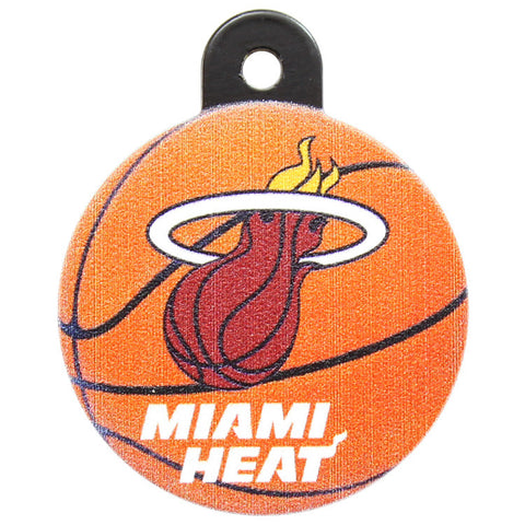 Miami Heat Round Basketball Dog ID Tag