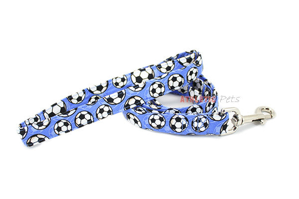 Blue Soccer Ball Dog Leash